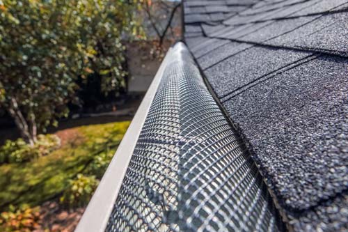 Close up of gutter gaurd