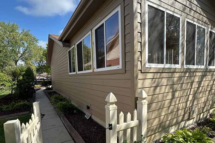Roof with two windows